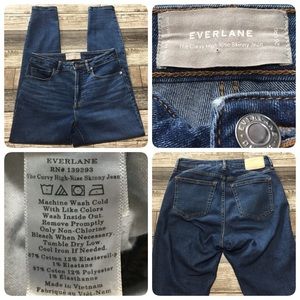 Everlane the curvy high rise skinny crop jeans women’s 26 (Inseam 26) med wash